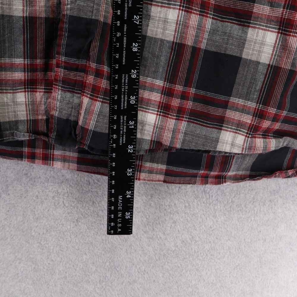 Wrangler Shirt Mens 3XLT Tall Outdoor Flap Pocket Button Up Plaid Short Sleeve - Picture 5 of 6